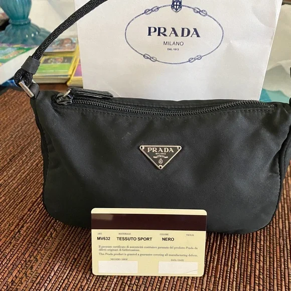 Prada Black Nylon Shoulder Bag with Leather Strap - Picture 2 of 4